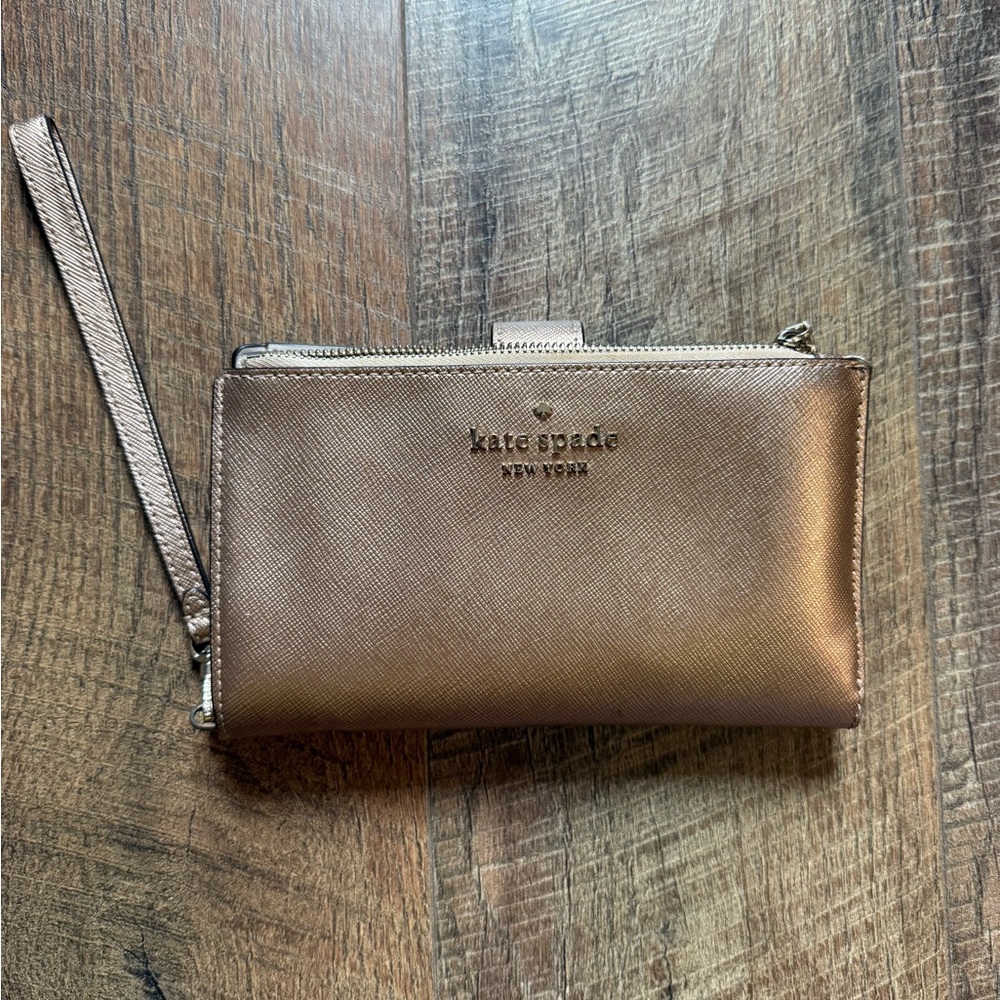 Kate Spade Rose Gold Wristlet Wallet